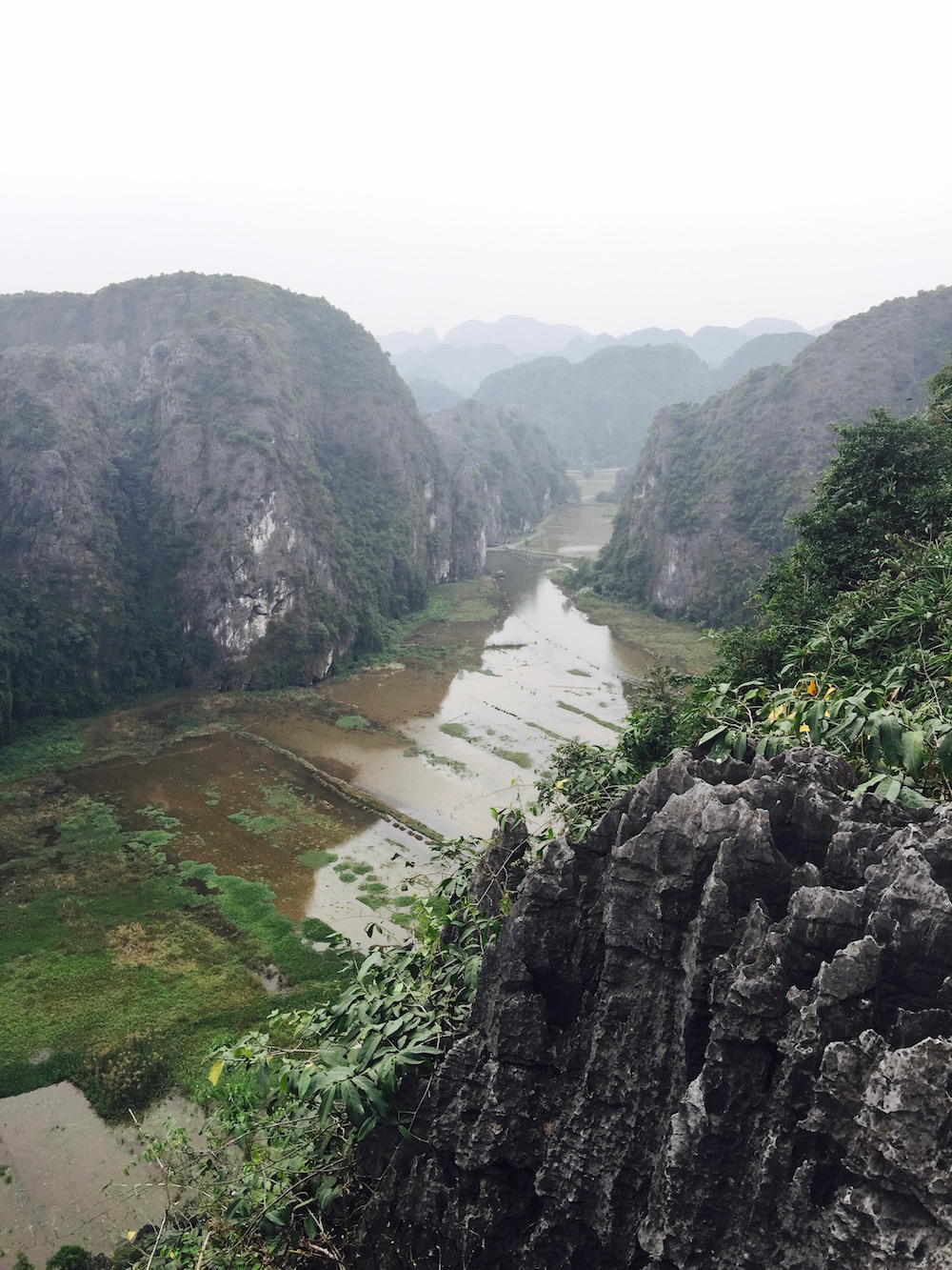 Baie d'Halong terrestre - Vue depuis la grotte de Mua